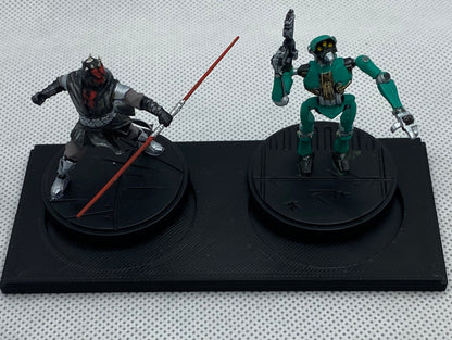 Miniature specific replacement display plates for “Minifig” display case
