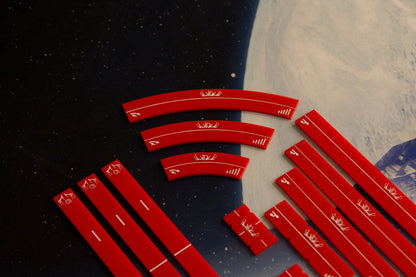 Acrylic X-Wing 2.0 movement template and range ruler set