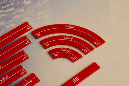 Acrylic X-Wing 2.0 movement template and range ruler set